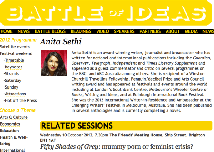 Speaking at Battle of Ideas 2012